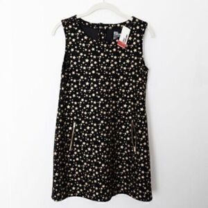 EPIC Threads. Metallic Gold Star Print Dress.